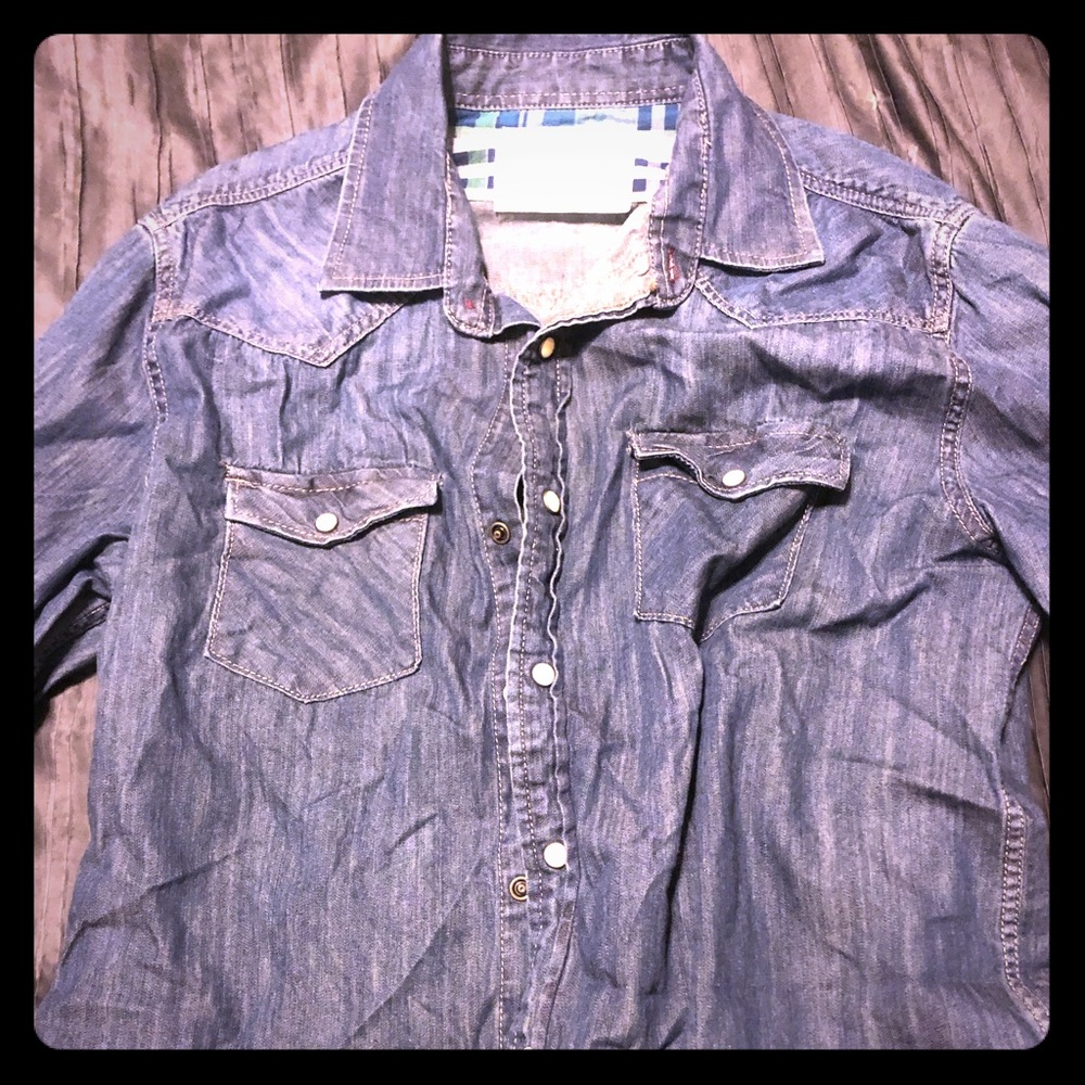 Jean button down shirt